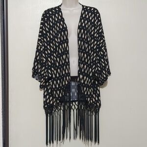 NEW JOSEPH RIBKOFF tunic top in black & Tan Size 12